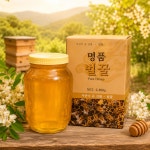 에덴농장 원주 신림 아카시아꿀 (국내산 벌꿀 직접 채밀) 2.4kg, 3개 : 원주에덴꿀농장
