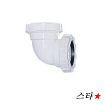 PVC URF 90도 엘보 75A 원터치 조임식 배관 파이프 / DRF 디알에프 나사 : 스타배관