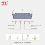 BB 그루빙 인서트 MGGN 공구 선반 커터 카바이드 분리 블레이드 외부 내부 튜링용 1mm MGGN150 MGGN200 MGGN300 MGGN400 : 칠공국제상사