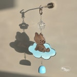 글라스아트 아크릴판 리아오브제 냥이시리즈 구름냥이 고양이 : 리아오브제