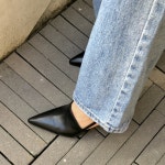 [G1643] 시크 포인티드토 밴딩 슬링백 미들힐 : 새로이클라쓰