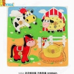 유아 실내 원목 동물퍼즐 소근육발달 어린이 농장 장난감 : 해피모어스토리