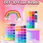 퍼러 비즈 24 48색 세트 6MM DIY 퓨즈 3D 창의력 퍼즐 선물 다림질 공예 C 24 colors : 행복배송소