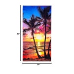 선셋 팜스 비치 타월 30 x 60 인치 100 면 (파라다이스 하나) Paradise Sunset One Towel : 드보라.debora