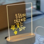 캘리그라피 무드등 만들기 키트 아크릴 LED 단체수업 학교 기관 기업 워크숍 DIY 재료 : 더베러라이프클래스