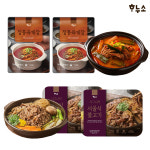 하누소 정통 육개장 700g 2팩+ 서울식 소불고기 500g 2팩 : 하누소