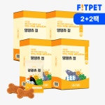 베터 댕댕츄정 강아지 고양이 종합 츄어블 말랑한 영양 간식 영양제 글루코사민, 30개입, 4개 : 핏펫