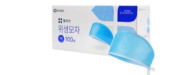 유한킴벌리 힐더스 위생모자 81023-끈형 의사용 캡 100매입 : HY 메디케어