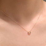 14k 18k 랩다이아 댄싱 스톤 하트 일체형 목걸이 : 금은다해