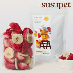 수수펫푸드 동결건조 프루츠 스낵 딸기+바나나, 25g, 1개 : 댕댕상회스토어
