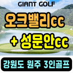 오크밸리cc 1박2일 성문안cc와 명문 2색 가능한 강원도골프패키지 : 자이언트골프 국내해외예약