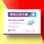 이도스킨스왑 100매 국산 알콜솜 소독솜 알콜스왑 일회용 약국 1회용 1박스 : 모레바