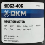 DKM 9IDG2-40G 40W AC 인덕션 모터 단상 220V 60Hz 디케이엠 : SY 모터몰