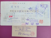 농업협동조합 원동지소  약속어음 260만원 2장과 소송서류. 1979년 12월 1일 : 한강사 수집 취미
