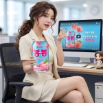 사무실 음료수 봉봉 복숭아 뚱캔 340ml 24입 : 존맛천국