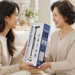 하이메디 서있는 노인 지팡이 파우치 포함 어르신 할머니 네발 휴대용 4발 접이식 : 미산의료기