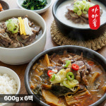 [6팩] 가마솥 수제 국밥 밀키트 맑은 나주 곰탕 설렁탕 소고기국밥 600g 6팩 : 올데이라이프