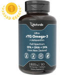 EPA, DHA, DPA 풀 스펙트럼 울트라 rTG 오메가 3 피쉬 오일 90캡슐, 1개 : 조타닷컴