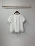 (77가능)노사 시스루 레이어드 플레어 반팔 티셔츠 3color : 씨샵인더룸