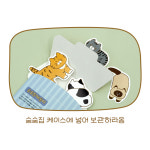 고양이 빅 스티커 귀여운 야옹이 리무버블 조각 형태 폰꾸 노트북 아이패드 : 기프트코디