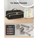 맨크로 샤크 플렉스스타일 호환 헤어도구 여행파우치 내열매트 Grey Beige Standard : Bonne Fortune