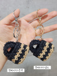 [코바늘 패키지] 뜨개 키링 만들기 손뜨개 키트 diy 자동차 핸드폰 가방 파우치 열쇠고리 : 홀로뜨개