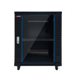건창정보기술 케이지너트 서버랙 750mm, 유리문 블랙 : DWMART