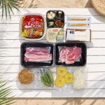 당일출고/한돈 캠핑고기 바베큐세트 삼겹살300g+목살300g 16종 풀패키지 : 더누렁소