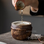 [다도 다기] 예향원 와비사비 수제도자기 암광유약 분인 퇴수기 500ml E-10953 : 예향원