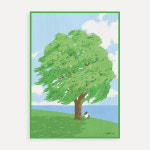 A Light Breeze 그리다 Greeda 아트 프린트 A4/A3/A2/50x70 : 커런트브라운