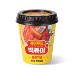 케이푸드 컵떡볶이 1박스(115gx8개) 전자레인지 즉석떡볶이 쌀떡볶이 실온보관 오리지널 짜장 : 케이푸드존