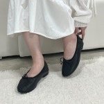 [G2345] 리본 셔링 밴딩 플랫슈즈 말랑 데일리 발레리나슈즈 : 새로이클라쓰