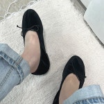 [G2345] 리본 셔링 밴딩 플랫슈즈 말랑 데일리 발레리나슈즈 : 새로이클라쓰