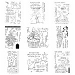 슬림 라인 아이스 클리어 스탬프 및 금속 커팅 다이 DIY Scrapbooking 앨범 아트 크래프트를 생일 소원 마우스 스탬프 : 나디아룸