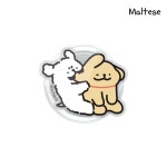 몰티즈 맥세이프 스마트톡 핸드폰 그립톡 홀더 물엇댕댕커플 : 쇼팝