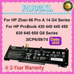 HP 프로북 X360 11 G3 G4 G5 G6440 G1 시리즈 RU03XL 노트북 배터리 HSTNN-LB8K L12717-171 11.4V 48Wh DODOMORN : 레인화이브