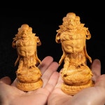 불교용품 황양목 관세음보살 9.5/13.5cm 불상 연꽃좌대 불단 법당 장식  DH26_G7255 : 세일차이나1