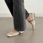 로지 H1042 에나멜 펀칭 네트 2.5CM굽 메리제인 단화 데일리 플랫샌들(2/C) : ROSY CABINET