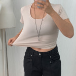 썬데이 모달 쫀득 베이직 반팔 티셔츠 A1256 : 어썸하비