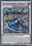 유희왕 영문판 삼영의 상검사 슈퍼레어 CORI-EN100 : 지구정복 TCG