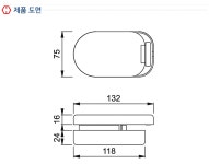 HOPPE 호페 LATCH PART 더미 F9005 검정색 양개문 유리문 도어 레바 강화도어 : 아워홈컴퍼니