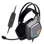 COX 스칼렛 가상 7.1 RGB 진동 ENC 마이크 유선 게이밍 헤드셋 그레이 : 콕스공식스토어