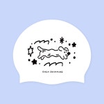 Rakn 수모 롱헤어 수영모자 실리콘 수영모 웨이브독 : 라쿤스위밍