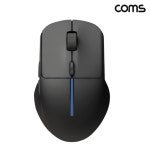 Coms 블루투스 5.1 2.4Ghz 듀얼모드 마우스 Black 충전식 조용한 무소음 클릭 하루종일 가벼운 사용감 Two BT 동작 LED : e-달님마켓