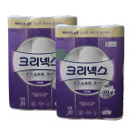 유한킴벌리 크리넥스 순수 소프트 천연펄프 3겹 롤화장지 30M30롤,2개 : jm컴퍼니