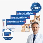 강아지 유산균 소화효소 고양이 스웨비 프로바이오틱스 메이드인랩 장건강, 30포, 3개 : 메이드인랩