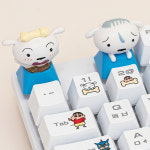 짱구는못말려 흰둥이 키캡키링 왈왈 사운드 C타입 충전식 소리나는 열쇠고리 : 김뚠뚠상점