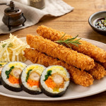 [델리차차] 한맥 한줄 돈까스 1.05kg 김밥용 30개입 냉동 미니돈가스 : 델리차차