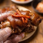 [팔도진미] 본초 한방 미니족 150g 1팩 (족발+새우젓) : 탐식단