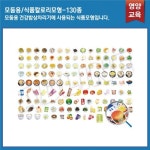 모둠용_건강밥상차리기 식품칼로리 모형 130종(자석X) : 주식회사 애드라인